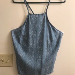 Brazilian Jean Crop Top Halter